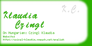 klaudia czingl business card